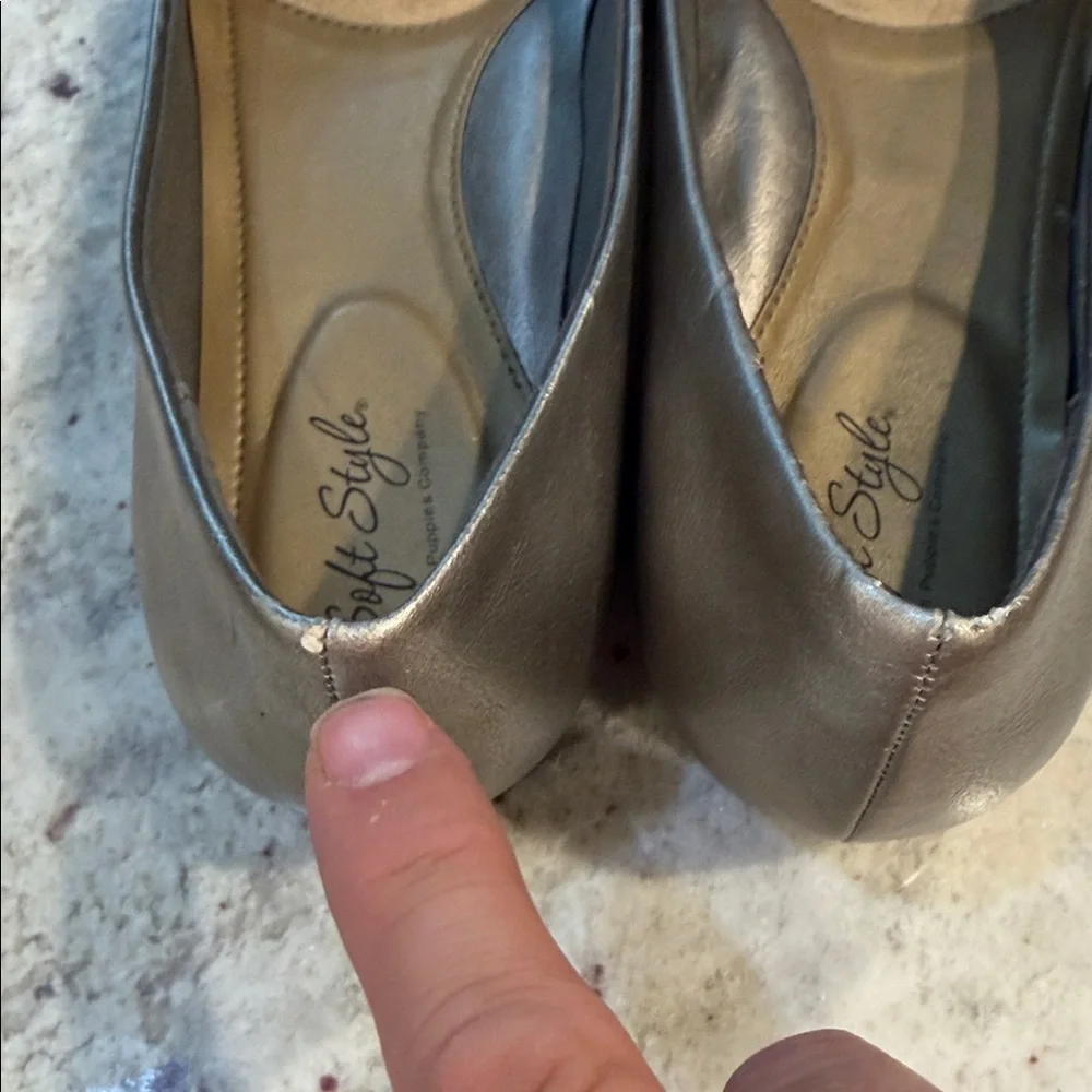 Hush Puppies Soft Style Gold Flats - NWOT